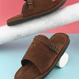 Apratim Men Open Toe Flats with Buckles-12
