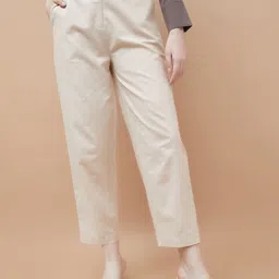 CODE by Lifestyle Women Striped Pleated Joggers Trousers-image-20