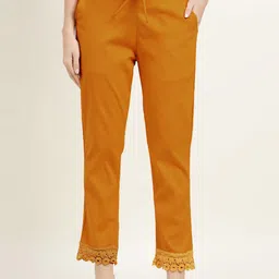 ZARI Women Zari Jaipur Cotton Viscose Pant attached with Lace-image-84