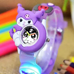 Shocknshop Girls Patterned Dial & Straps Analogue Watch 332 Kuromi Purple-image-80