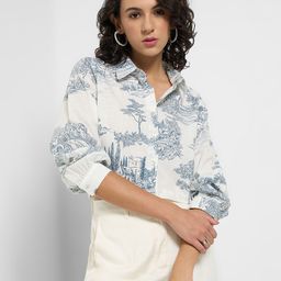 AKKRITI BY PANTALOONS Floral Print Cotton Shirt Style Top-image-45