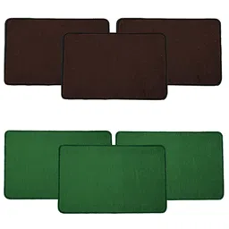 Kuber Industries Green & Brown 6 Pieces Anti Skid Doormats-image-90