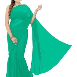 DURGA EMPORIO Pure Chiffon Saree With Blouse Piece-picture-2