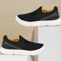PU-PINE Yellow Textile Casual Shoes-image-97