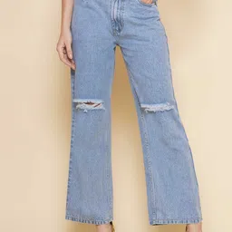 PUELLA Women Straight Fit High-Rise Light Fade Jeans-picture-25
