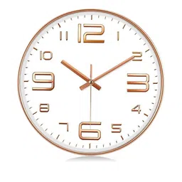 Grabbasket Rose Gold Toned Embossed Clock-12