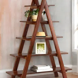Ikiriya Brown 5 Shelves Books Storage Organizer-24