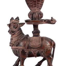 Exotic India Brown Nandi With Shiva Linga Pooja Essentials-image-59