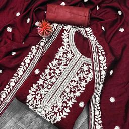 Maroosh Floral Embroidered Unstitched Dress Material-image-62