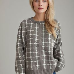 StyleCast Women Checked Round Neck Printed-picture-45