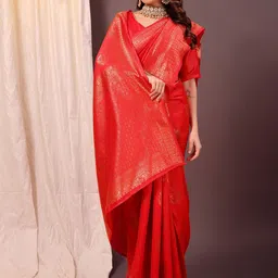 Moda Rapido Ethnic Motifs Zari Silk Cotton Kanjeevaram Saree image 2