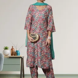 Stylee LIFESTYLE Floral Printed Unstitched Dress Material-picture-22