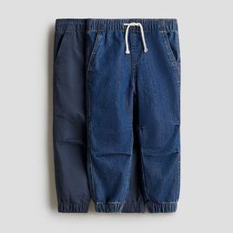 H&M 2-Pack Cotton Denim & Twill Joggers-picture-5