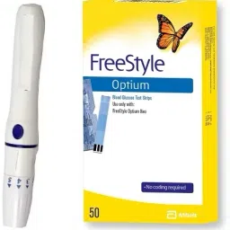 Freestyle 50 's Strips With Free Lancet Device-Long Expiry, 50 Glucometer Strips-21