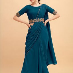 KALINI Gotta Patti Poly Georgette Saree-image-86