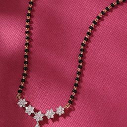 Wynona Gold-Plated American Diamond Stone Studded & Beaded Mangalsutra-47