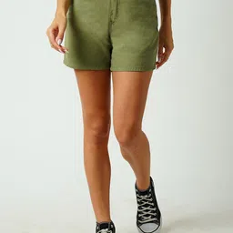 Kraus Jeans Women Slim Fit High-Rise Regular Shorts-picture-27
