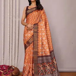 KALINI Floral Silk Blend Chanderi Saree-31