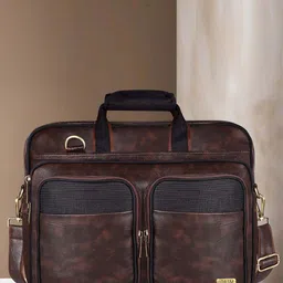 LOREM Men Textured Laptop Bag-41