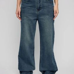 Aadvi Fashion Women Jean Whiskers and Chevrons Baggy fit High-Rise Light Fade Jeans-image-36