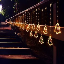 KAVYARA White Christmas Tree Shape String Lights-44