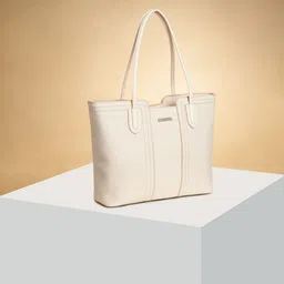 Forever Glam by Pantaloons Colourblocked PU Oversized Shopper Tote Bag with Cut Work-48