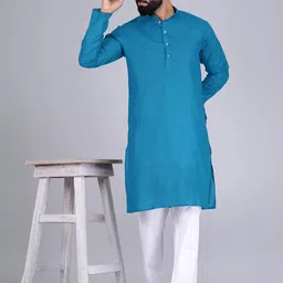 SZN Men Multi Cotton Kurtas-image-15