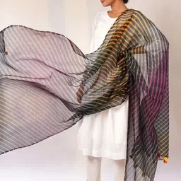 JAYPORE Striped Dupatta image 5