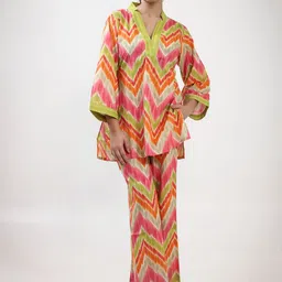 BUTA BUTI Printed Tunic & Trousers Co-Ord Set-image-91