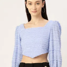 Moda Rapido Women Puff Sleeve Crop Top-25