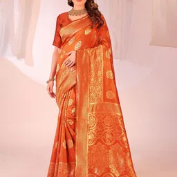 Moda Rapido Woven Design Zari Banarasi Saree-image-20