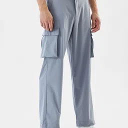 Snitch Men Regular Fit Mid-Rise Cargo Trousers-image-4