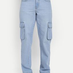 COSMIC Men Relaxed Straight Leg Straight Fit Denim Cargos-image-97