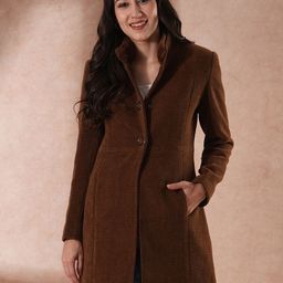 Globus Women Spread Collar Regular Fit Overcoats-22
