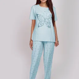 BAESD Women Printed Night suit-30