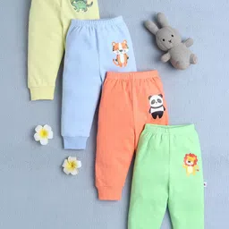 BUMZEE Infant Boys Pack Of 4 Printed Cotton Joggers-31