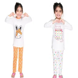 BAESD Girls Printed T-shirt with Trousers-image-86