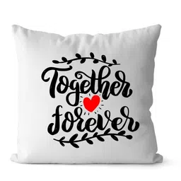 Loops n knots White & Black Together Forever Printed Pre-Filled Cushion-picture-21