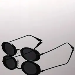 First Lens Unisex Black Lens & Black Oval Sunglasses C10320-picture-19