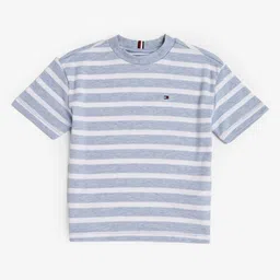 Tommy Hilfiger Boys Striped Round Neck Cotton T-shirt-image-18