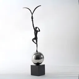 SMOKEY COCKTAIL Black & Silver-Toned Artefacts Unique Metal Figurine Showpiece-image-69