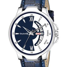 Skylark Men Leather Regular Straps Analogue Watch Sky-119Blue-image-81