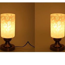 SOMIL White Glass Cylinder Table Lamps-image-29