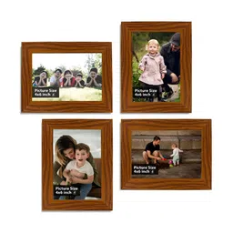 Art Street Brown 4 Pieces Wooden Wall Photo Frames-image-43