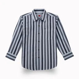 Gini and Jony Boys Comfort Fit Vertical Striped Spread Collar Casual Shirt-image-98