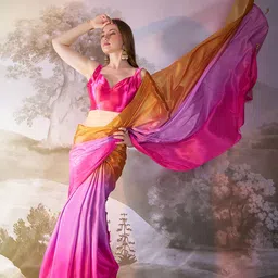 Mitera Ombre Pure Chiffon Saree-picture-13