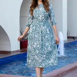 CORSICA Women Cotton Fit and Flare Dresses-picture-31
