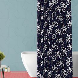 ArtzFolio Black & White Printed Waterproof Shower Curtain-image-100