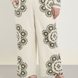 VERO MODA CURVE Women Ethnic Motifs Printed Flared High-Rise Trousers-image-96
