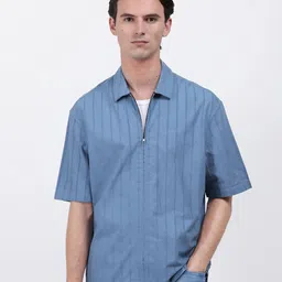 RARE RABBIT Men Comfort Boxy Striped Casual Shirt-image-64